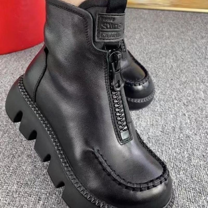 š„50% OFFš„Women's Retro PU Leather Warm Short Boots