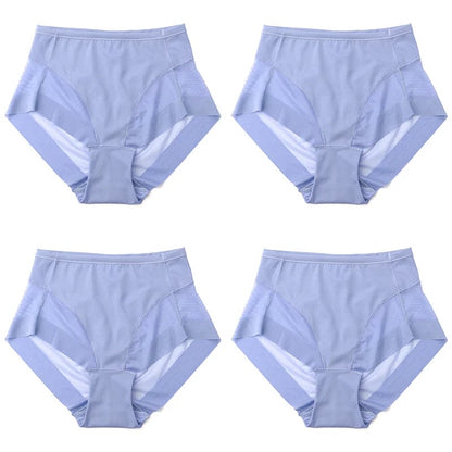 🔥High Waist Ice Silk Shaping Briefs Translucent and sexy