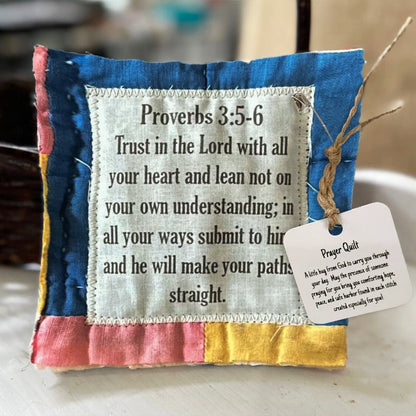 🎁Handmade Prayer Quilt with cross inside