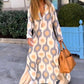 2025 Summer New Nepal printed V-neck dresses