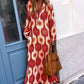 2025 Summer New Nepal printed V-neck dresses