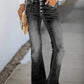 🔥🔥90S VINTAGE BUTTON FLY KNEE FRAYED HIGH WAIST FLARE JEANS