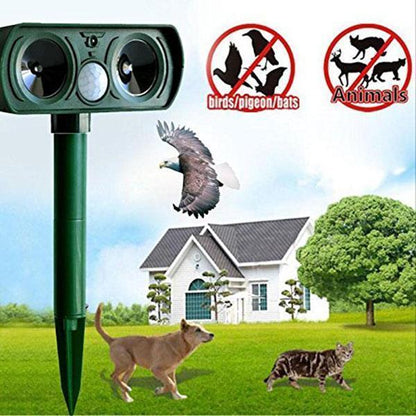 Outdoor Solar Powered Ultrasonic Animal Repeller