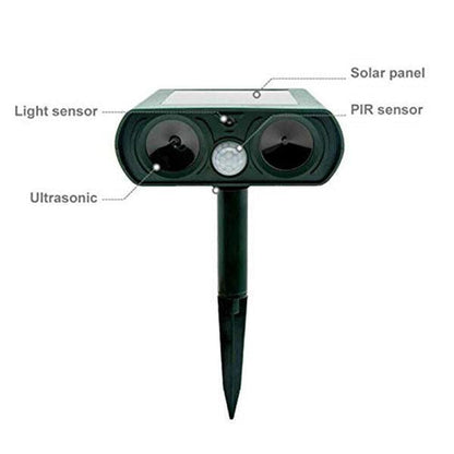 Outdoor Solar Powered Ultrasonic Animal Repeller