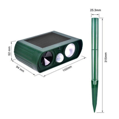 Outdoor Solar Powered Ultrasonic Animal Repeller