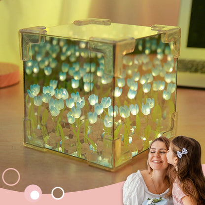 Specials 50% OFF🎁🎄Magic Cube DIY Tulip Mirror Light