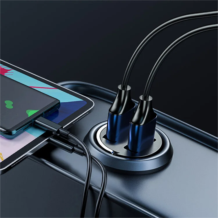 Kompaktes Schnellladegerät mit 2 Anschlüssen für das Auto