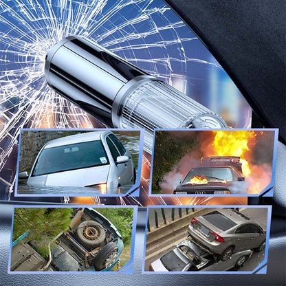🛡️🛡️Ihre Sicherheitsgarantie🔓🔓Notfall-Autofenster-Brecher mit Sicherheitsgurt-Schneider